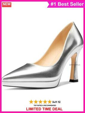 Women High Stiletto Platform Heel Pointed Toe Pumps Office Wedding Heels